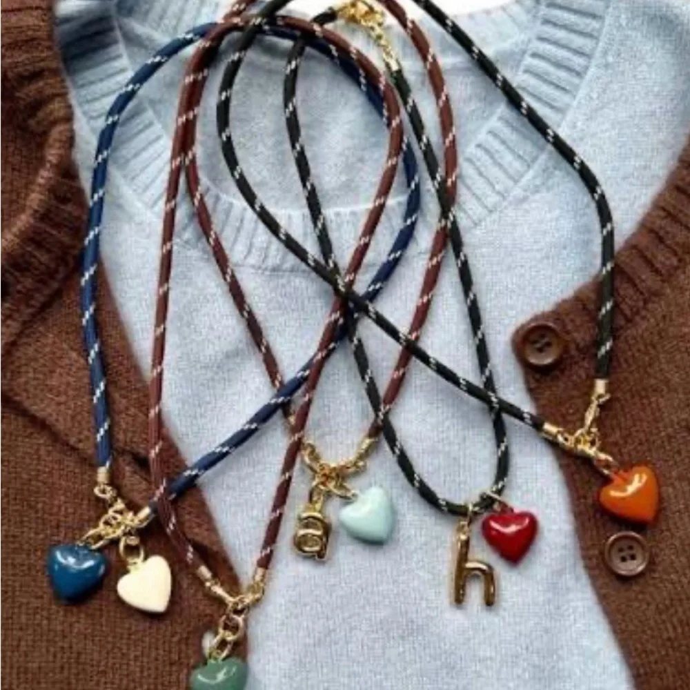 ROXANNE ASSOULIN Happy Cord Charm Necklace Blue Jean & Mini Twinkle & Cabochon - Picture 6 of 9